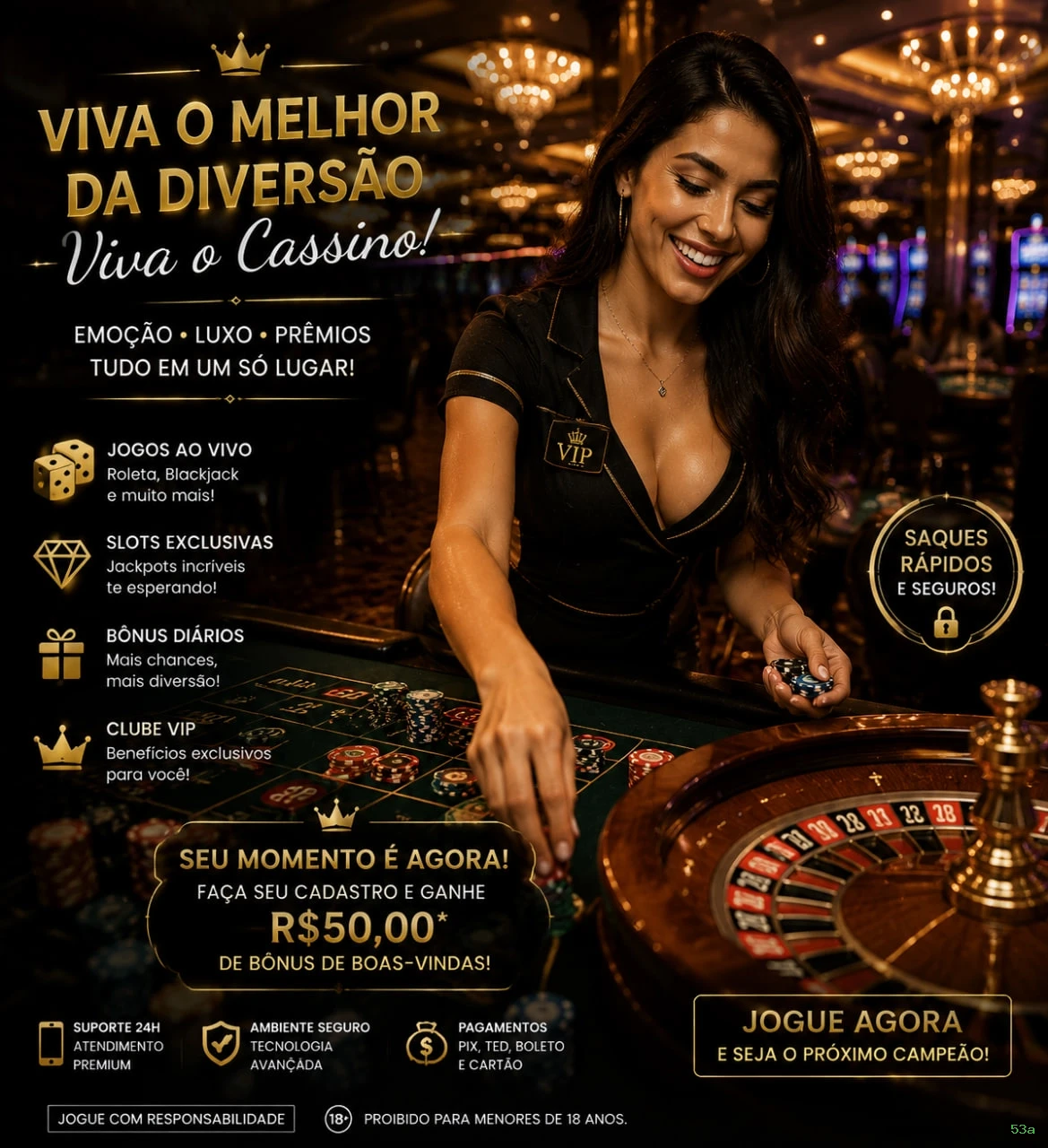 Cassino 53a - mesas ao vivo e jogos